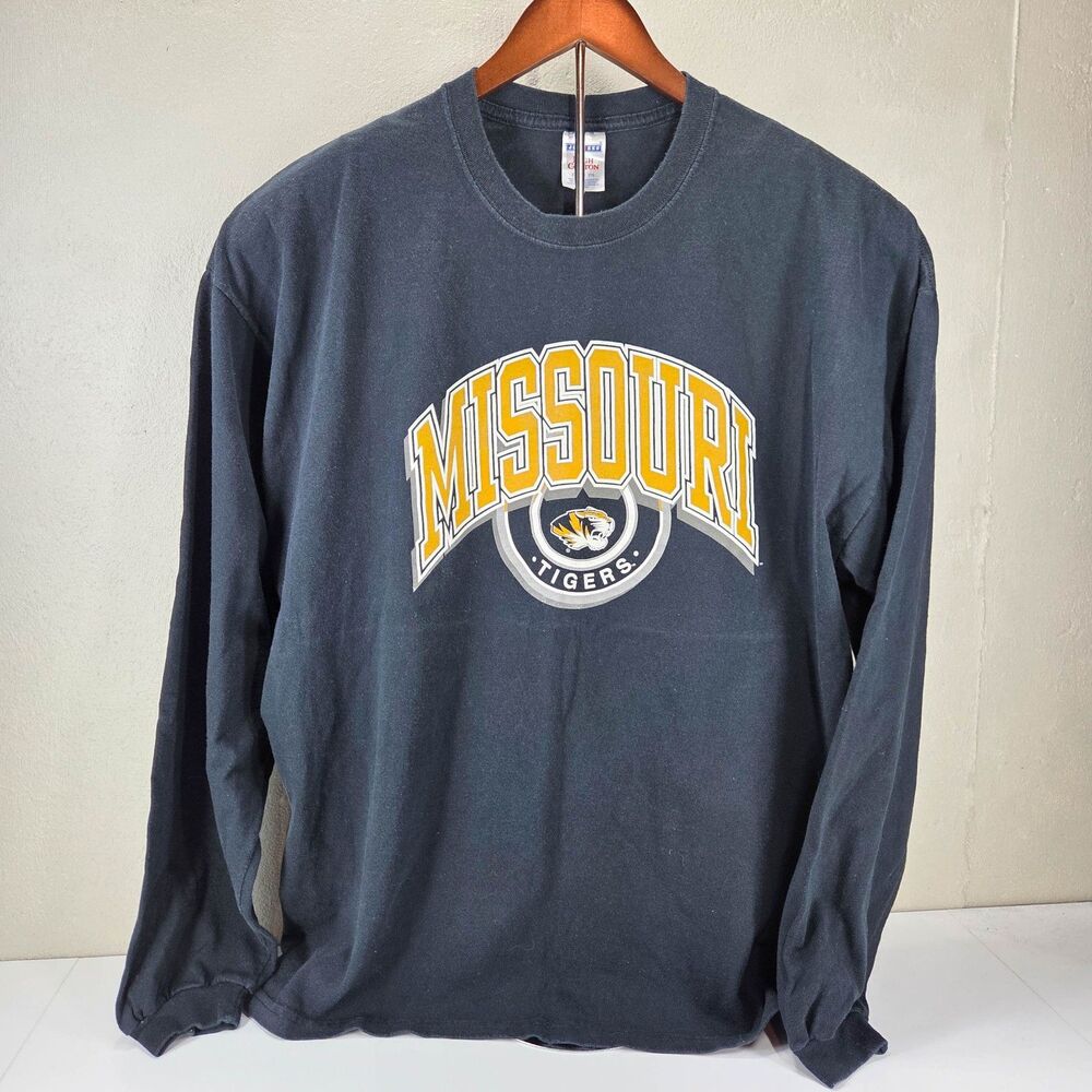Vintage 90s Jerzees Missouri Tigers Long Sleeve Shirt Sz XXL